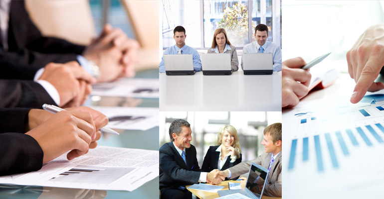 A colour picture showing clients working with Emotive Facilities Management.